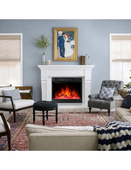 Chimenea Eléctrica R.W.FLAME 58cm con Control Remoto y Calefacción
