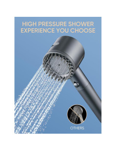 Cabezal de Ducha Filtrado Cobbe 5 Modos Alta Presión Gris 2