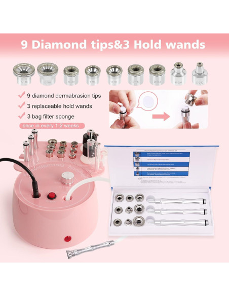 Máquina de Microdermoabrasión Mcwdoit 3 en 1 Cuidado Facial