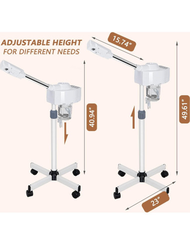 Vaporizador Facial Profesional Nova DT318 con Ozono y Vapor Caliente