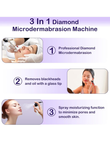 Máquina de Microdermoabrasión Kendal 3 en 1 Facial