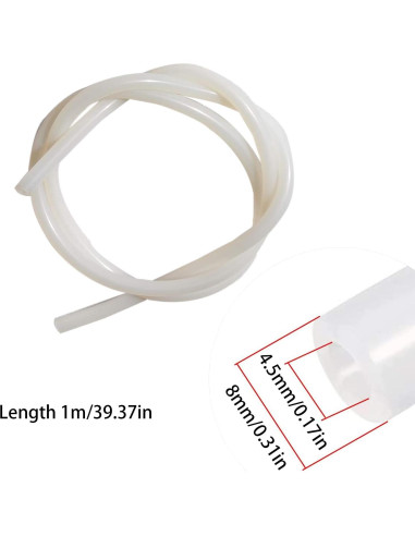 Tubo de Silicona 1m con Filtro para Microdermoabrasión Elitzia
