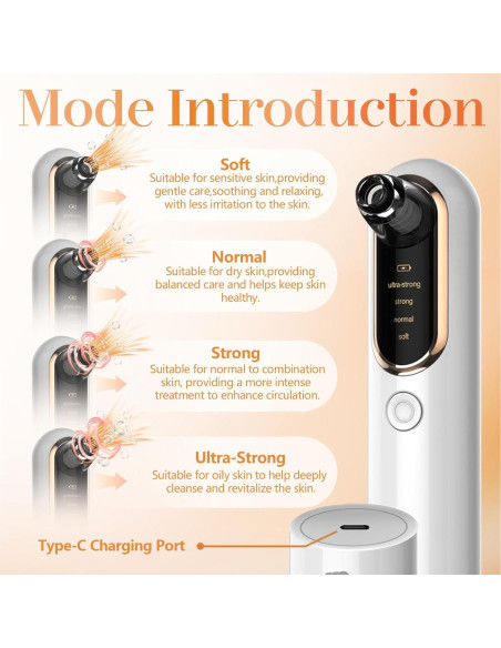 Extractor de Puntos Negros Yccu con 4 Modos y 5 Cabezas