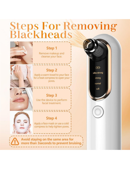 Extractor de Puntos Negros Yccu con 4 Modos y 5 Cabezas