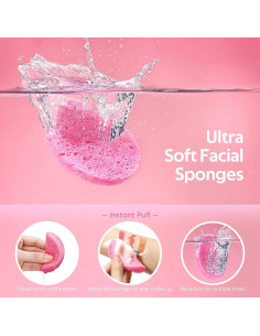 Esponjas Faciales Comprimidas GAINWELL 50 Unidades Rosa 2