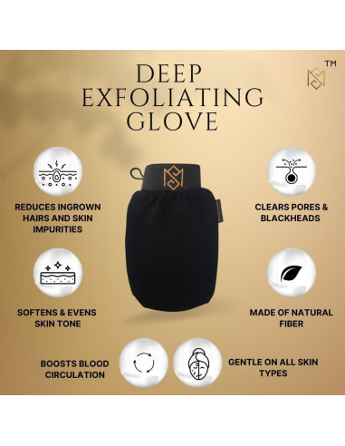 Guante Exfoliante Kessa Mitt MoroccanSource - Negro