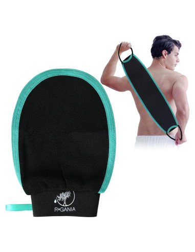 Guante Exfoliante R'GANIA para Cuerpo y Cepillo Espalda