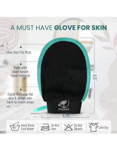 Guante Exfoliante R'GANIA para Cuerpo y Cepillo Espalda 2