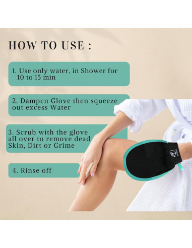 Guante Exfoliante R'GANIA para Cuerpo y Cepillo Espalda
