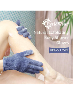 Guantes Exfoliantes Evridwear para Ducha y Spa - 1 Par 2