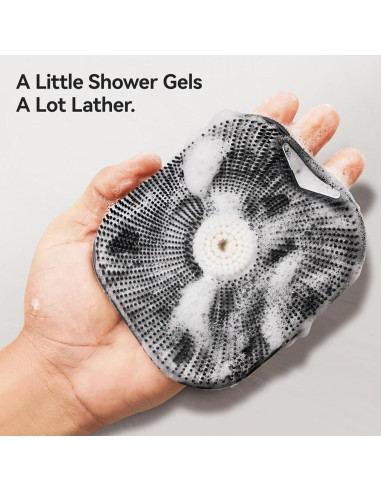 Esponja Exfoliante Corporal de Silicona Kpyphm Negra 15x12cm