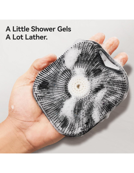 Esponja Exfoliante Corporal de Silicona Kpyphm Negra 15x12cm