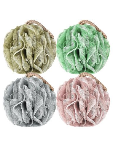 Paquete de 4 esponjas de lufa GoWorth exfoliantes 11,43 cm