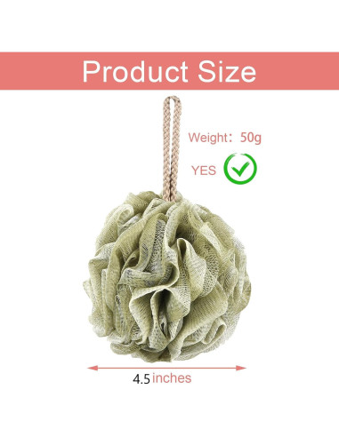 Paquete de 4 esponjas de lufa GoWorth exfoliantes 11,43 cm