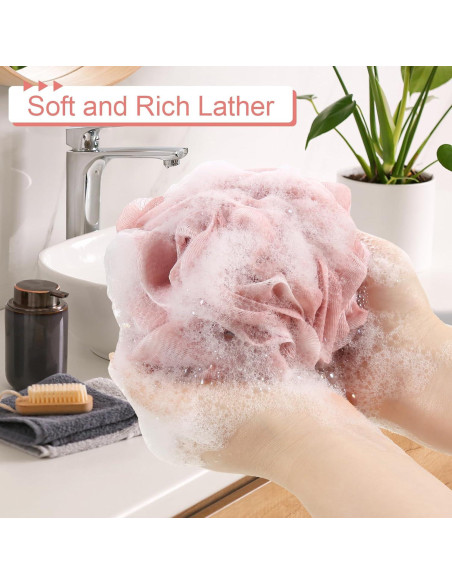 Paquete de 4 esponjas de lufa GoWorth exfoliantes 11,43 cm