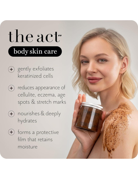 Exfoliante Corporal The Act 300g Cacao y Café Vegano
