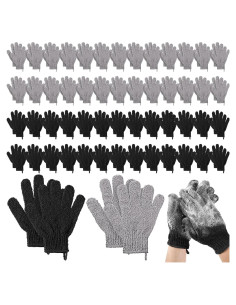 104 Guantes Exfoliantes Didaey para Baño y Spa - Negro y Gris