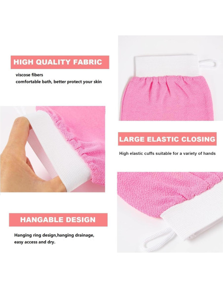 Guantes Exfoliantes Corporales 4 PCS Genérico - Ducha y Spa