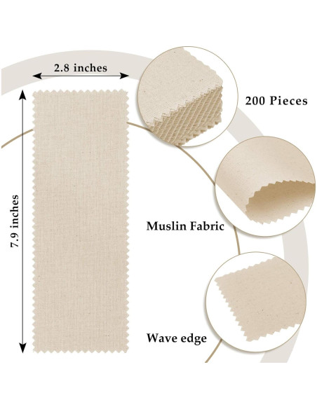 Tiras de Cera de Algodón Whaline 200 Pcs 20x7 cm Depilación