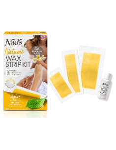 Kit de Ceras Nad's Natural para Depilación - 32 Cintas