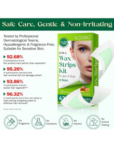 Tiras de Cera Depilatoria Qiyang - 60 Tiras Corporales y Faciales 2