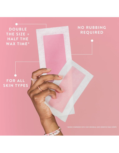 Cintas de Cera Extra Largas Nad's - Kit 20 Cintas + 4 Toallitas