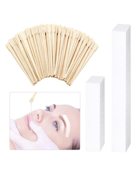 Kit de Cera 600 Pcs Leelosp Tiras y Palitos para Vello