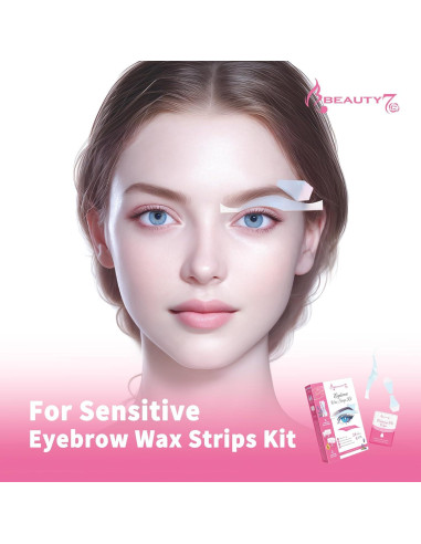 Cintas de Cera para Cejas Beauty7 - Piel Sensible, 24 Unidades