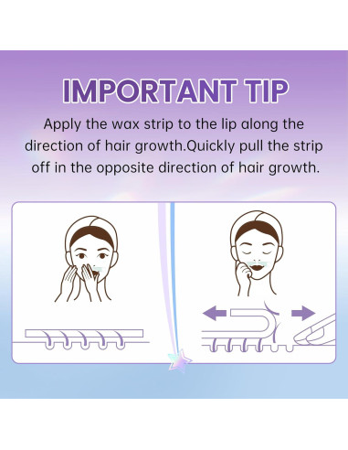 Kit de Ceras Faciales LAWINK - 20 Cintas + 4 Toallitas