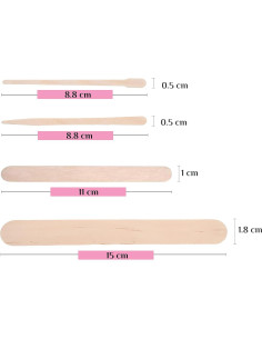 Mibly 300 Palitos de Cera de Madera para Cuerpo y Cara 2