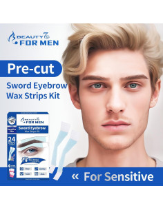 Ceras para Cejas Beauty7 para Hombres - 24 Tiras y 4 Toallitas 2