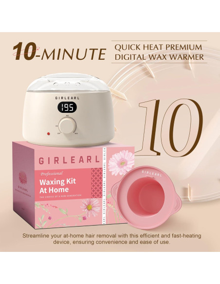 Kit de Cera Digital GIRLEARLE para Depilación en Casa