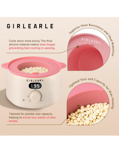 Kit de Cera Digital GIRLEARLE para Depilación en Casa