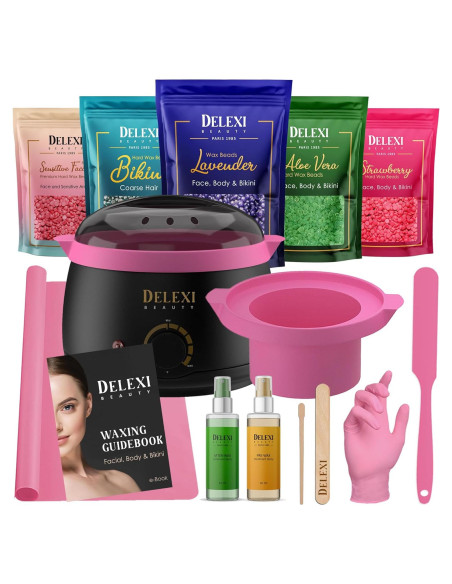 Kit de Cera Todo en Uno DELEXI 41g para Depilación Completa