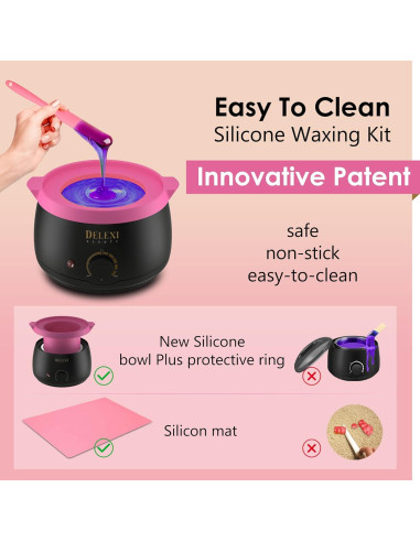 Kit de Cera Todo en Uno DELEXI 41g para Depilación Completa