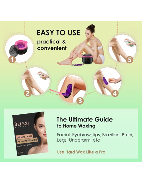 Kit de Cera Todo en Uno DELEXI 41g para Depilación Completa