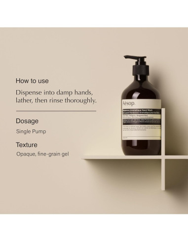 Aesop Jabón de Manos y Limpiador Corporal 500mL Juego de 2