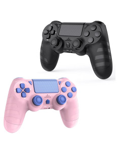 Controladores Inalámbricos Dyondar 2-Pack para PS4/PC - Batería 1000mAh, Vibración Dual, Joystick Mejorado