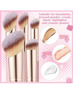 Juego de 5 Pinceles de Maquillaje ProSuites Multifuncionales 2