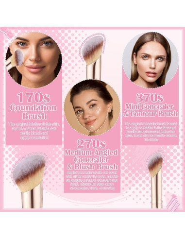 Juego de 5 Pinceles de Maquillaje ProSuites Multifuncionales