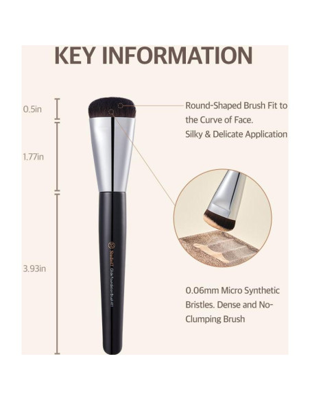 Brocha plana para base líquida The Bkor 21x4.6 cm Brocha plana para base líquida The Bkor 21x4.6 cm