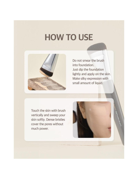 Brocha plana para base líquida The Bkor 21x4.6 cm Brocha plana para base líquida The Bkor 21x4.6 cm