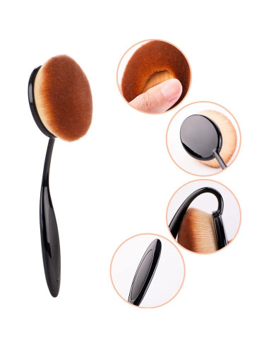 Cepillo de Maquillaje Ovalado Yoseng Grande Negro 17.78 cm