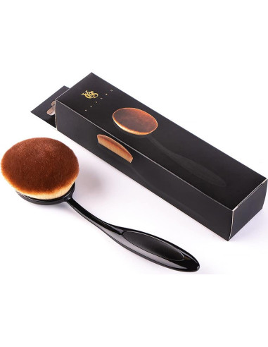 Cepillo de Maquillaje Ovalado Yoseng Grande Negro 17.78 cm