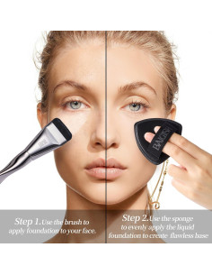 Conjunto de Esponja y Brocha de Maquillaje BAIGISH 2
