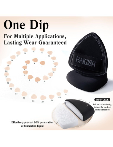 Conjunto de Esponja y Brocha de Maquillaje BAIGISH