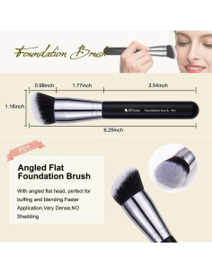 DUcare Pinceles de Maquillaje Kabuki 3 Piezas Veganos 2