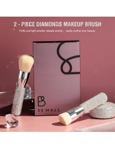 Brochas de Maquillaje BS-MALL Lujo Diamante 2 Piezas 2