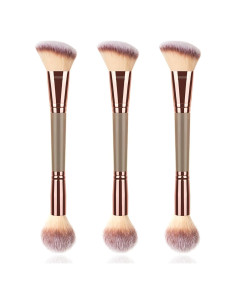 Juego de 3 brochas de maquillaje EoaMen - Doble extremo
