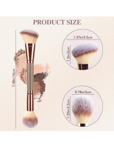 Juego de 3 brochas de maquillaje EoaMen - Doble extremo 2